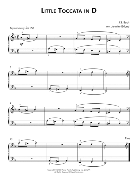 Little Toccata in D (Spooktacular Solo for Late Beginners) image number null
