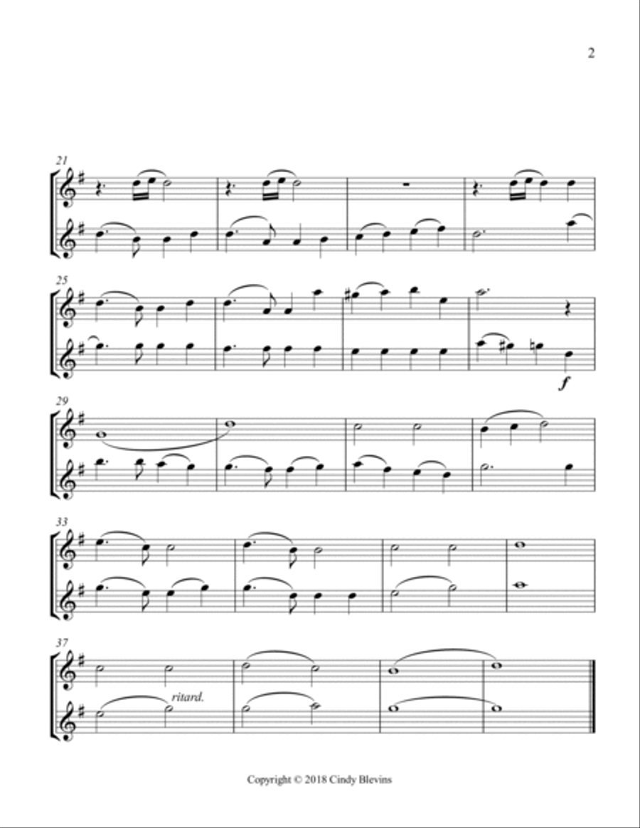 America, the Beautiful, Violin Duet String Duet scores gallery preview page 3