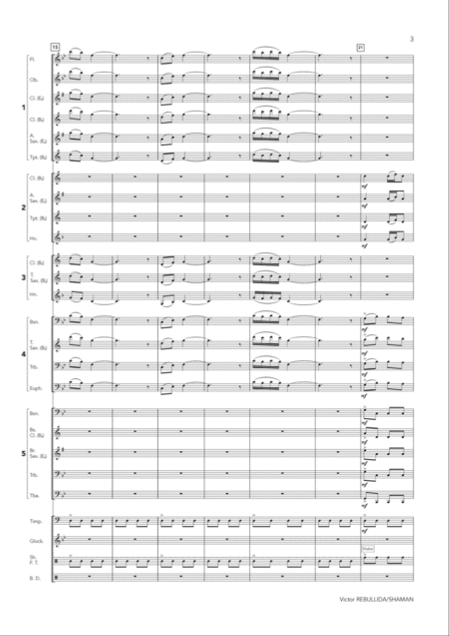 SHAMAN - Score Only Concert Band scores gallery preview page 3