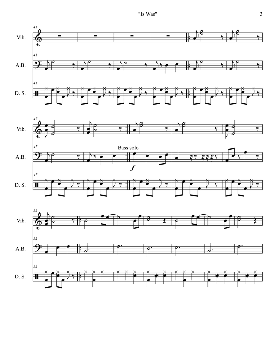 Is Was Is Was Jazz Ensemble scores gallery preview page 3