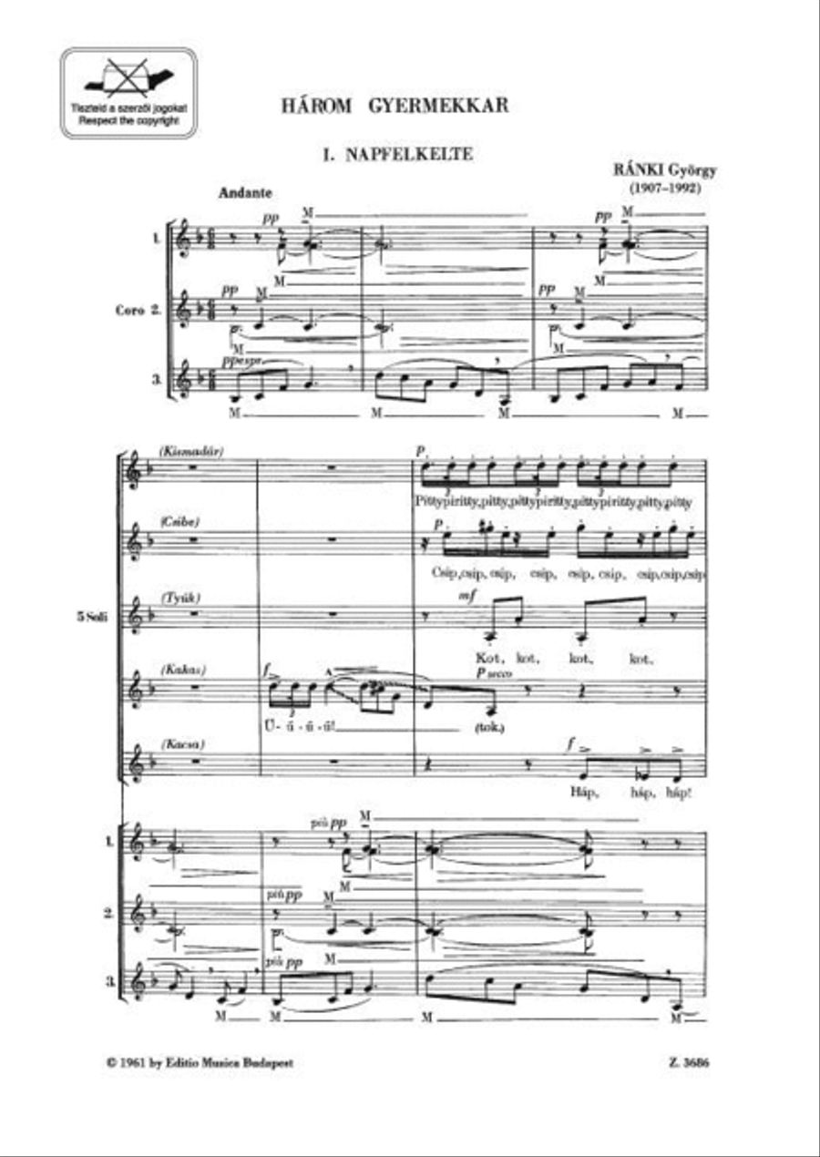Három Gyermekkar Choir scores gallery preview page 2