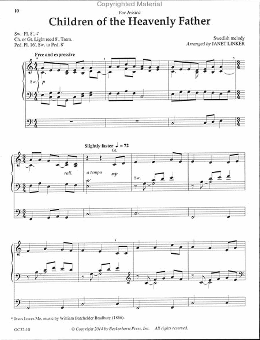 Jesus Loves Me, This I Know - Linker Organ scores gallery preview page 6