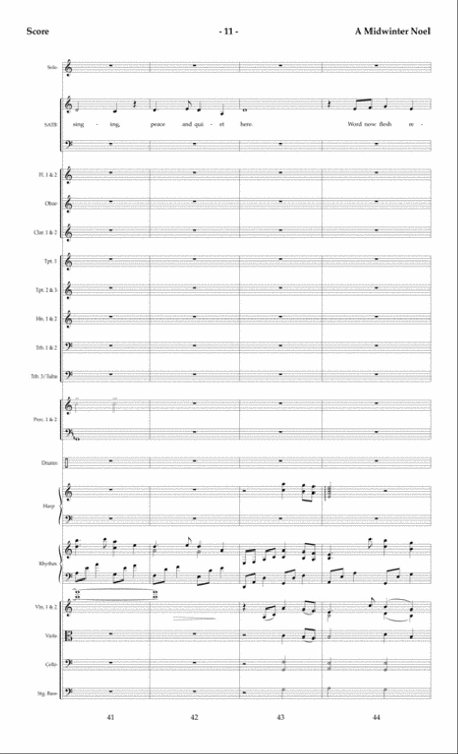 A Midwinter Noel - Orchestral Score and Parts Choir scores gallery preview page 14