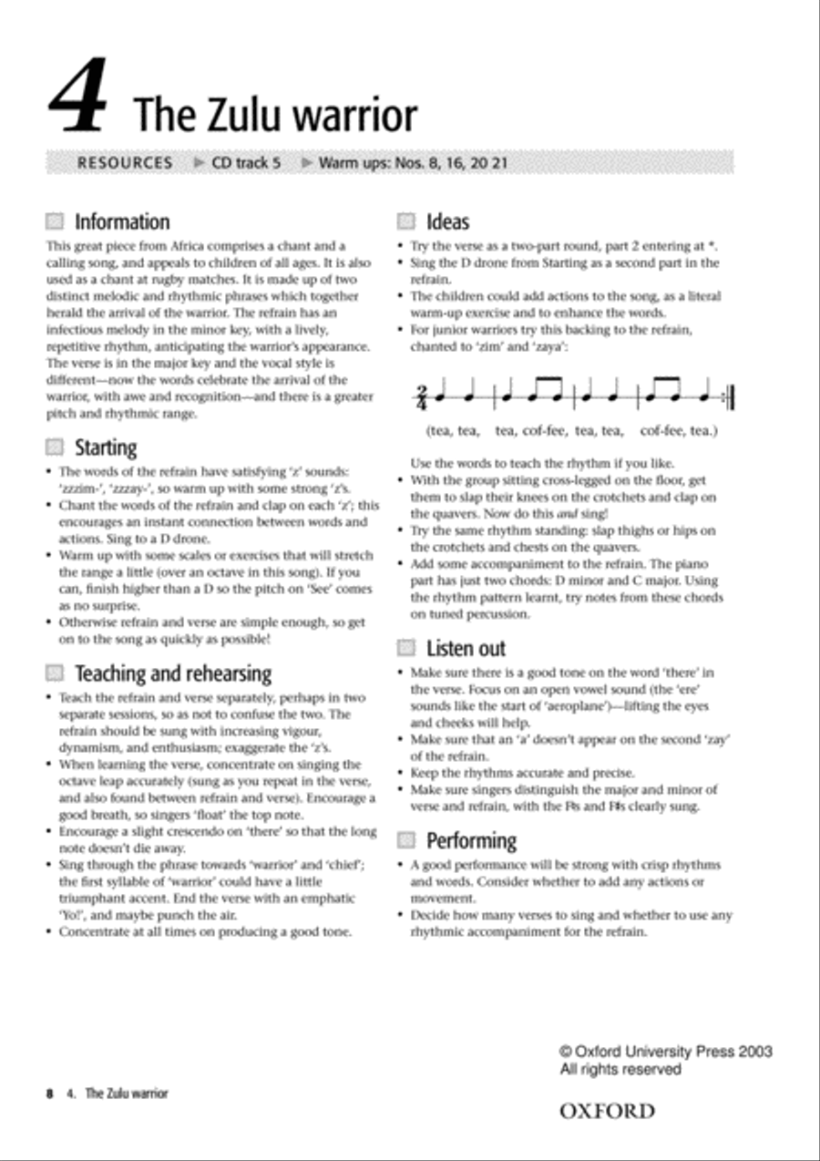 Junior Voiceworks 1 Unison Choir scores gallery preview page 2