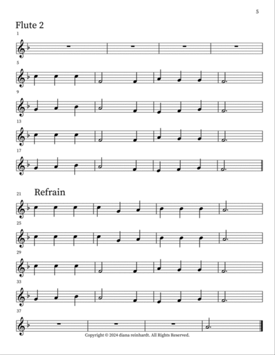 Christ Has Arisen, Alleluia Flute Solo scores gallery preview page 5