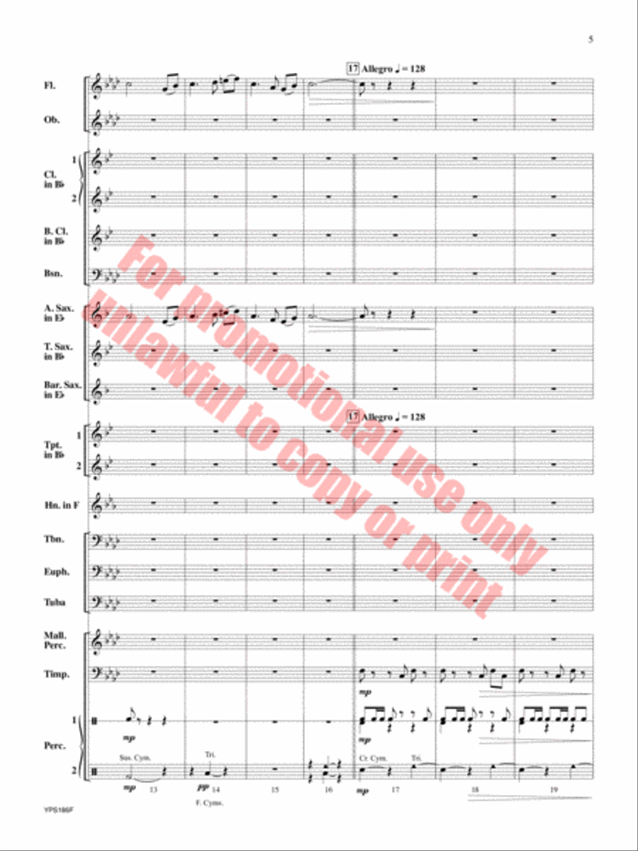 Renaissance Canzona Concert Band scores gallery preview page 6
