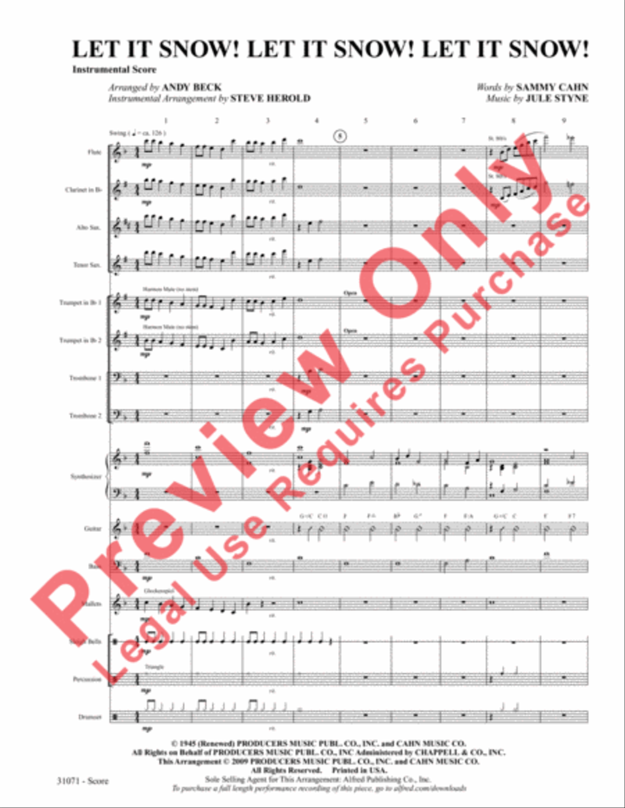 Let It Snow! Let It Snow! Let It Snow! Choir scores gallery preview page 2