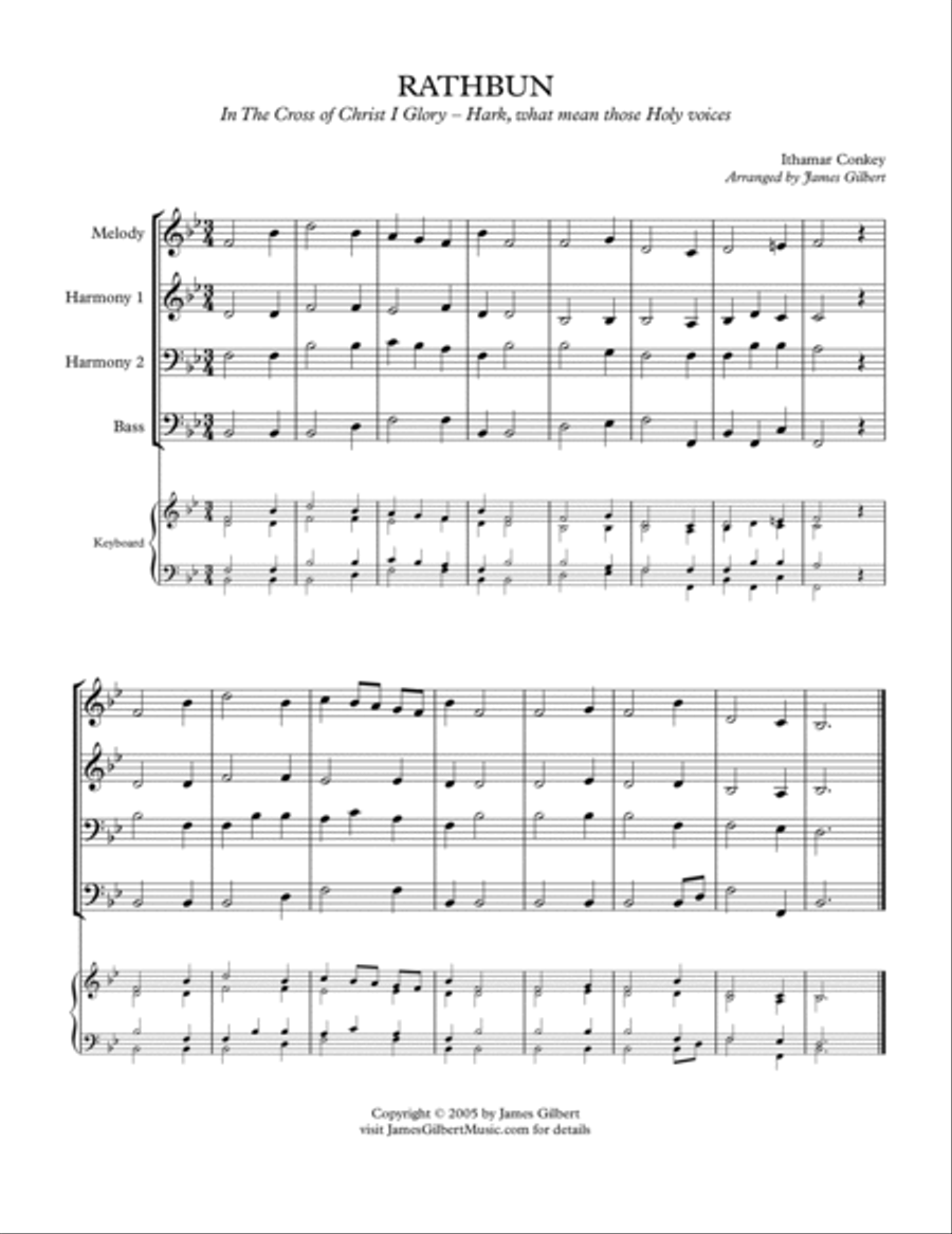 RATHBUN (In The Cross Of Christ I Glory) Small Ensemble scores gallery preview page 2