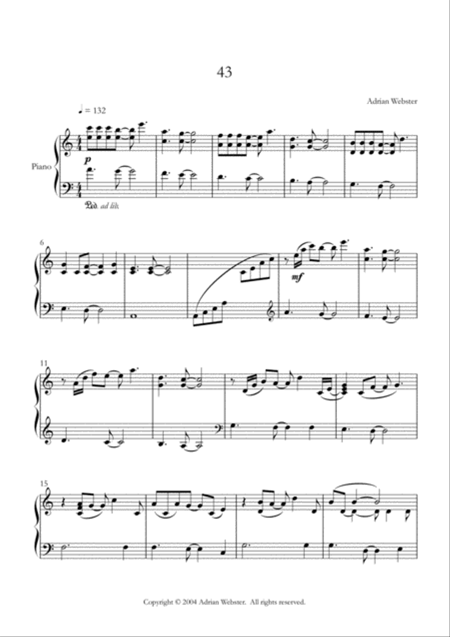 43 - CrusaderBeach - Emotional Sad Piano Solo Piano Solo scores gallery preview page 1