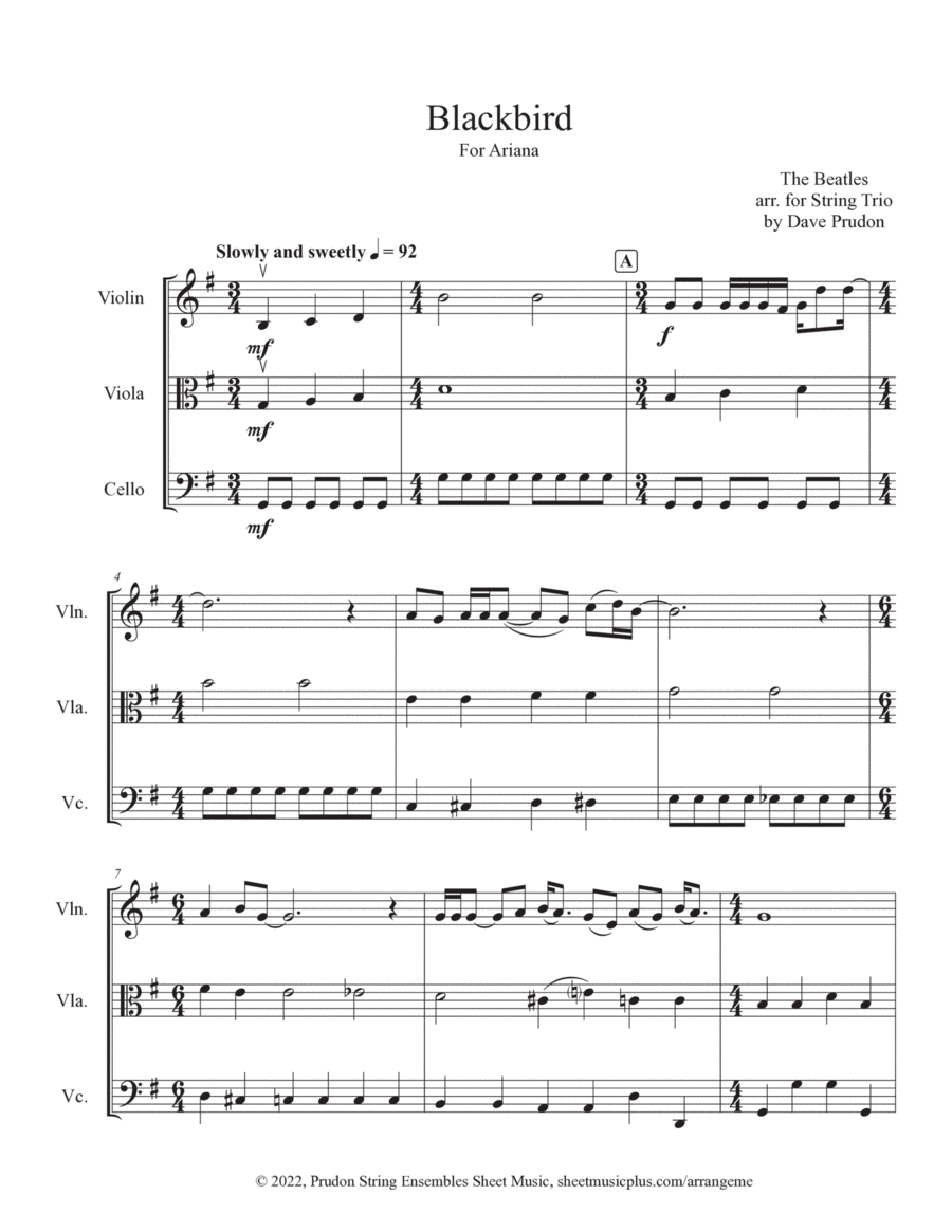 Blackbird String Trio scores gallery preview page 1