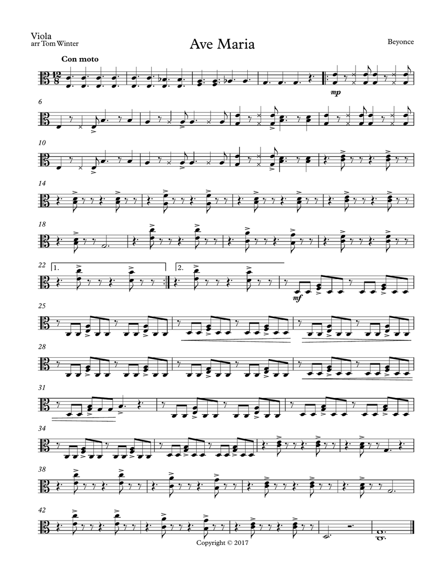 Ave Maria String Quartet scores gallery preview page 3