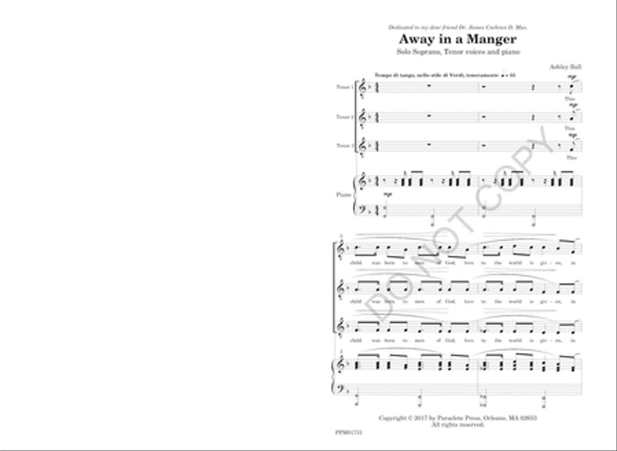 Away in a Manger Choir scores gallery preview page 4