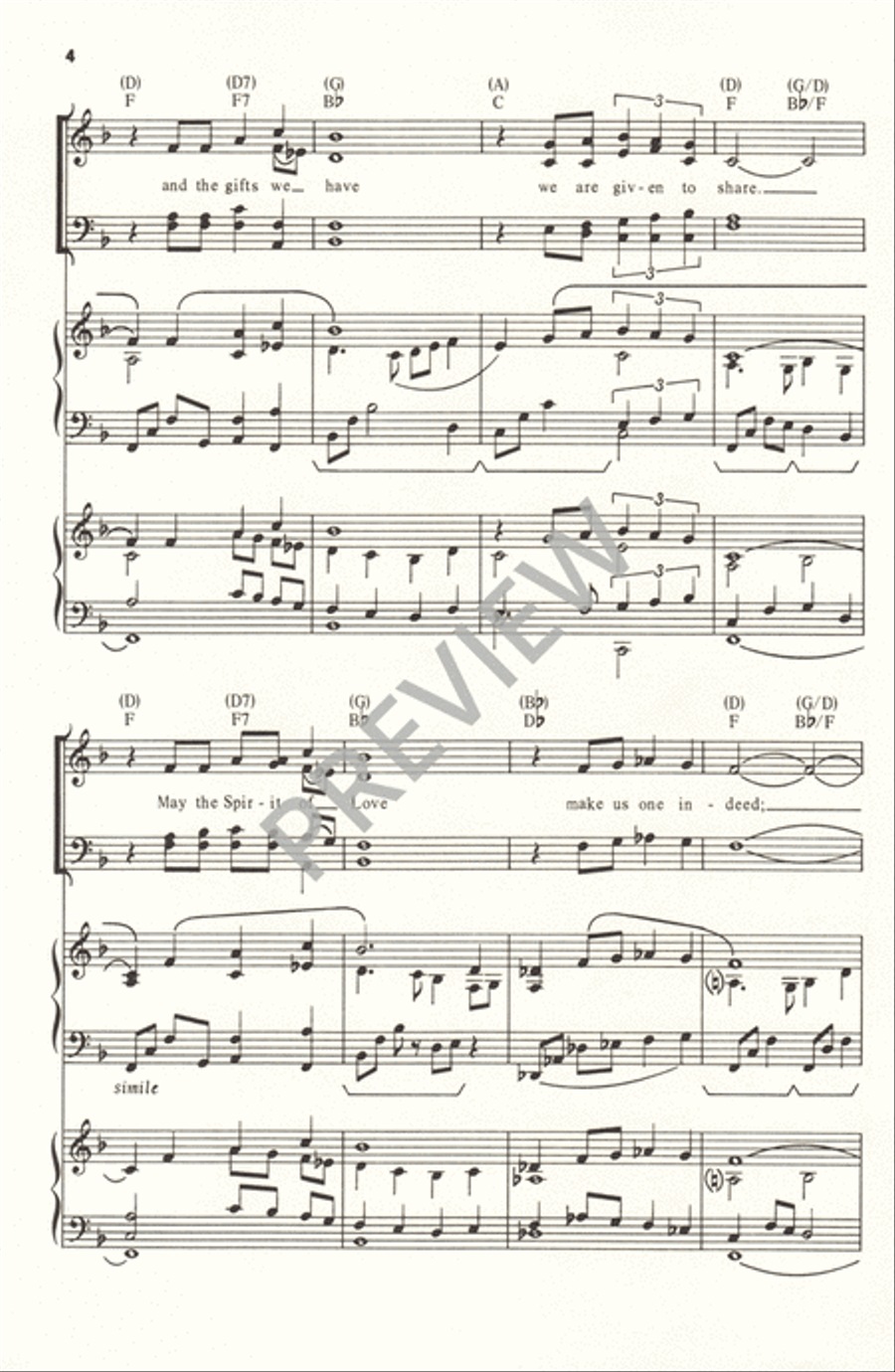 We Are Many Parts - Haugen 4-Part scores gallery preview page 5