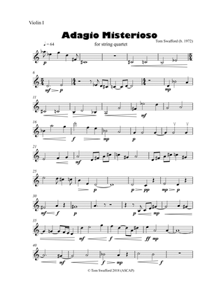 Adagio Misterioso for string quartet (parts)