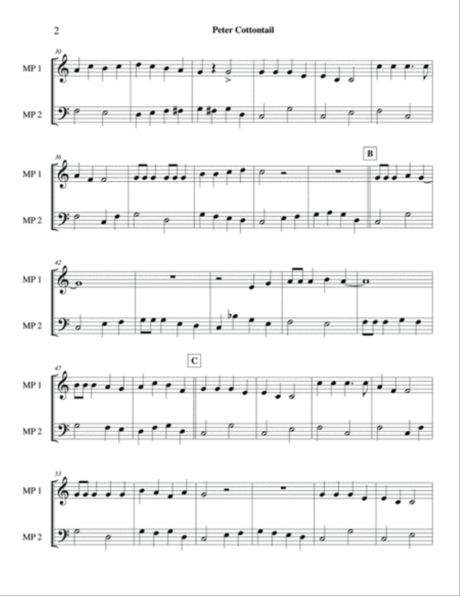 Peter Cottontail Percussion scores gallery preview page 3