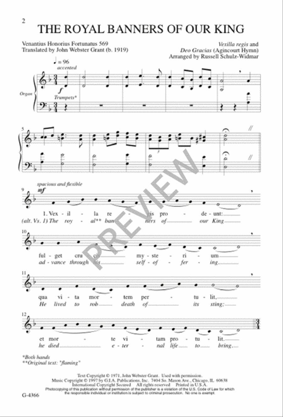 The Royal Banners of Our King Unison Choir scores gallery preview page 3