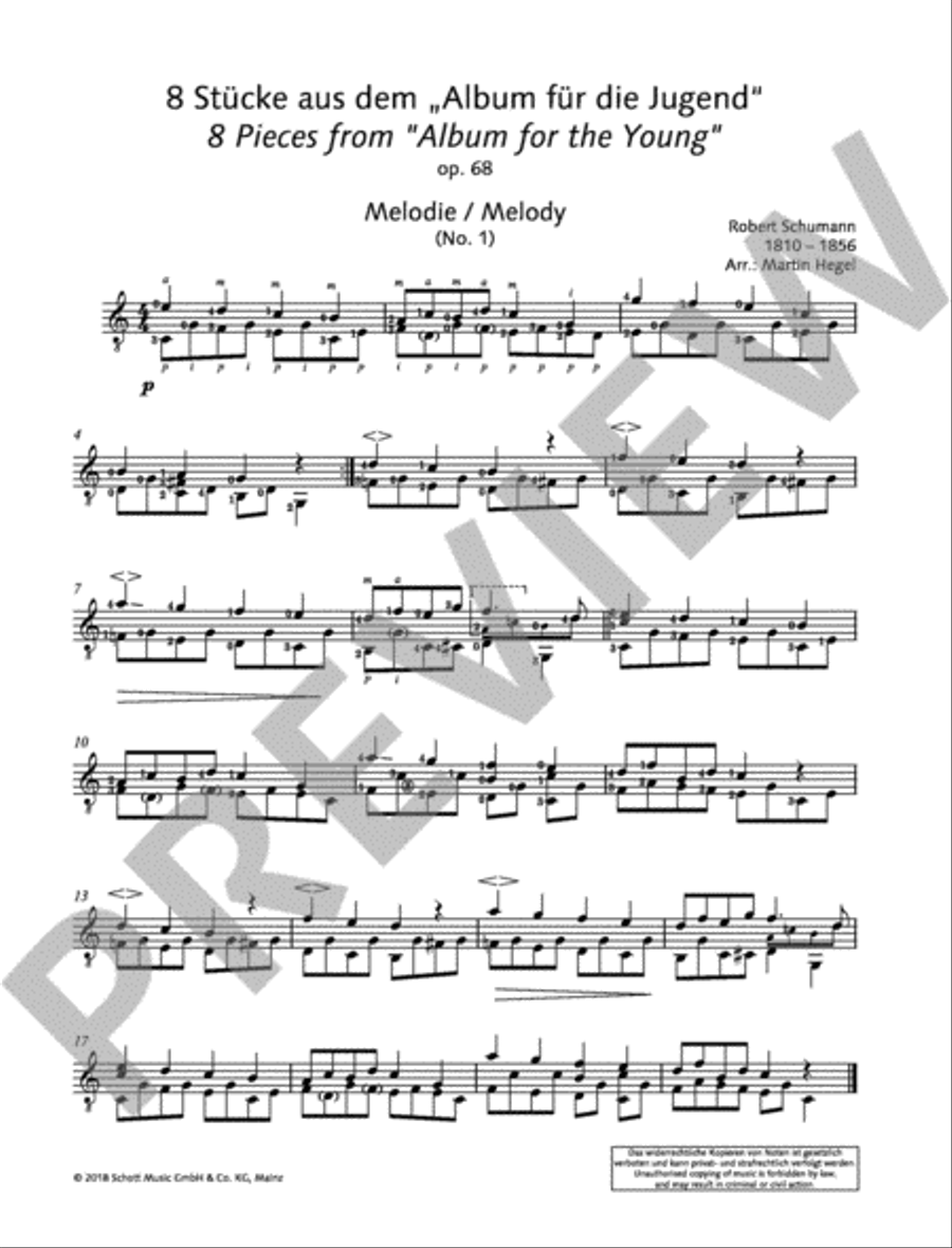 Schumann for Guitar Acoustic Guitar scores gallery preview page 2
