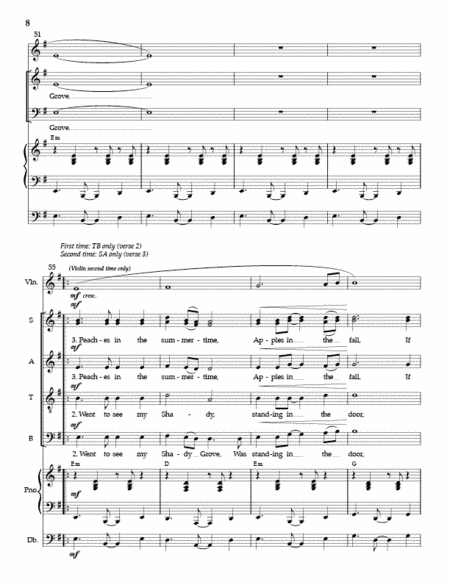 Shady Grove (SATB) - Full Score and Parts image number null