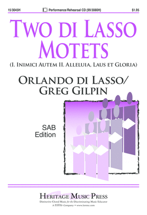Book cover for Two di Lasso Motets