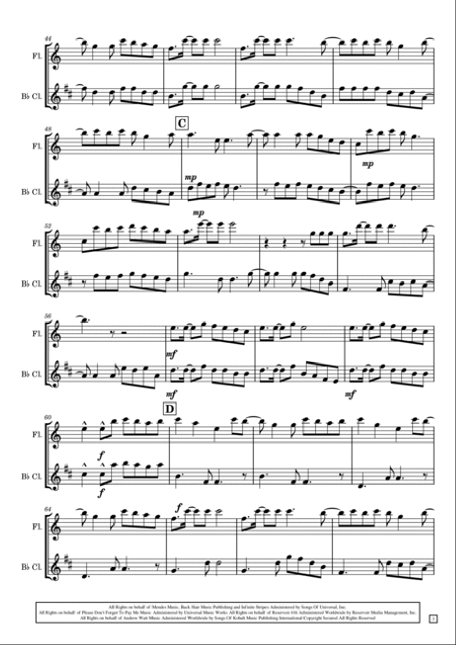 Senorita Woodwind Duet scores gallery preview page 3