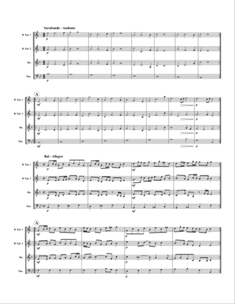 Three Dances Three Dances Brass Quartet scores gallery preview page 2