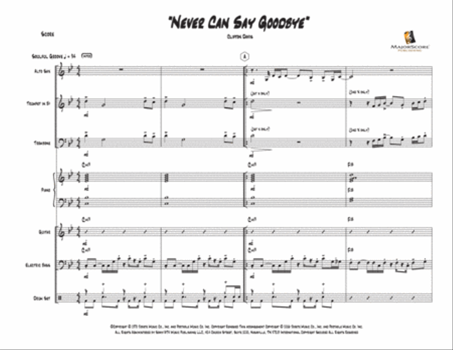 Never Can Say Goodbye Tenor Saxophone scores gallery preview page 2