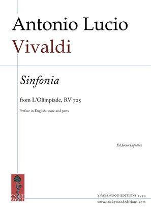 Vivaldi – Sinfonia for strings and continuo from L’Olimpiade RV 725