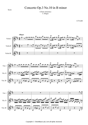 Concerto Op.3 No.10 in B minor RV 580 I. Allegro