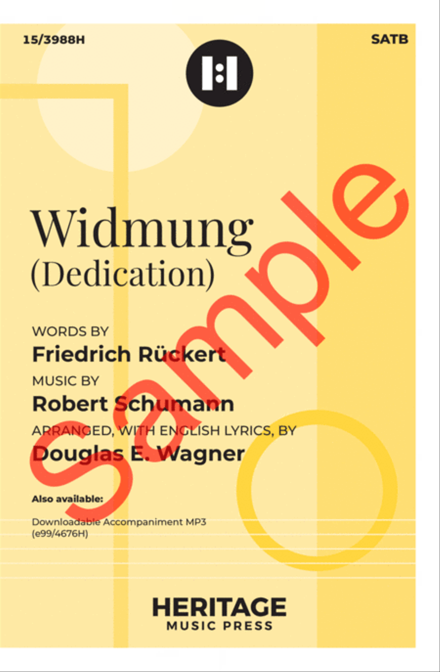 Widmung (Dedication) Widmung (Dedication) 4-Part scores gallery preview page 2