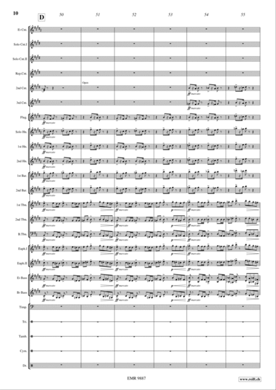 Finale from Symphony No. 1 Brass Band scores gallery preview page 10