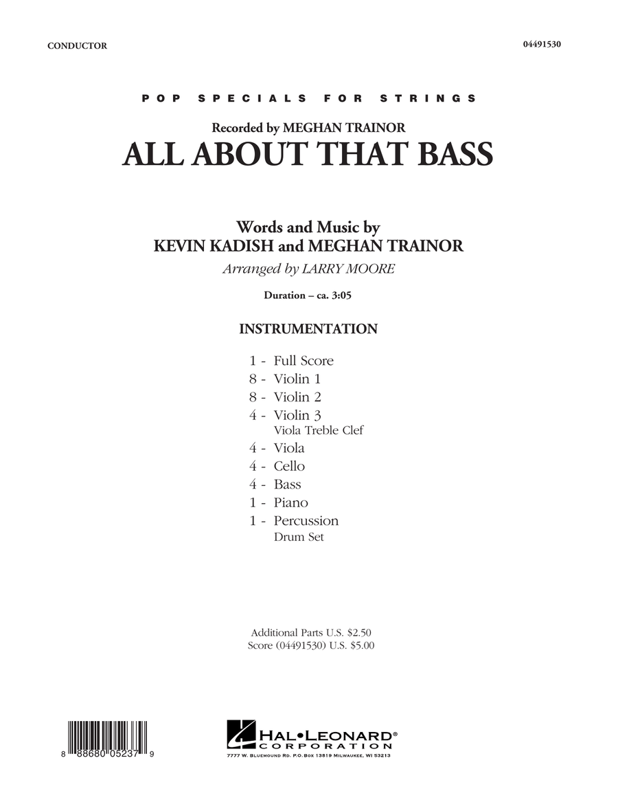 All About That Bass - Conductor Score (Full Score) String Orchestra scores gallery preview page 1