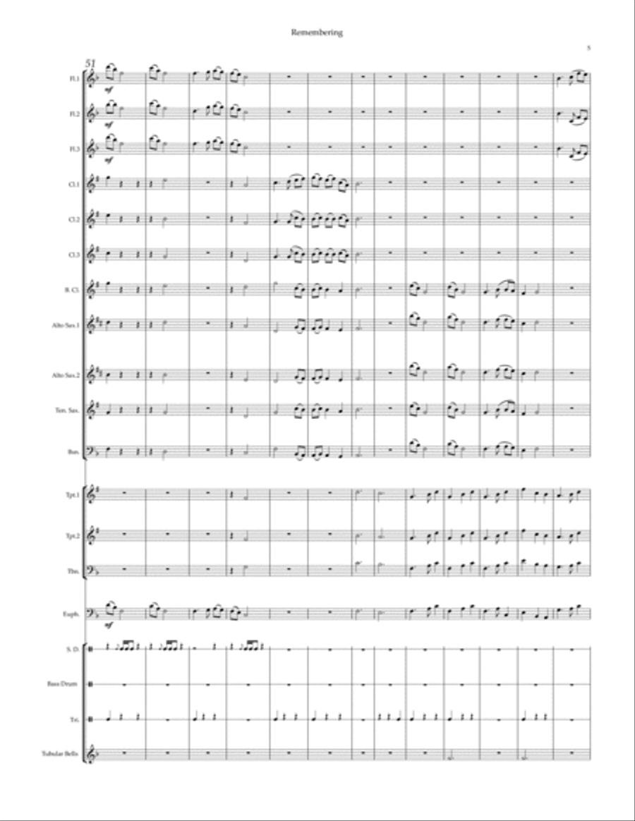 Remembering Concert Band scores gallery preview page 5