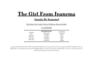 The Girl From Ipanema (garôta De Ipanema) - Score Only