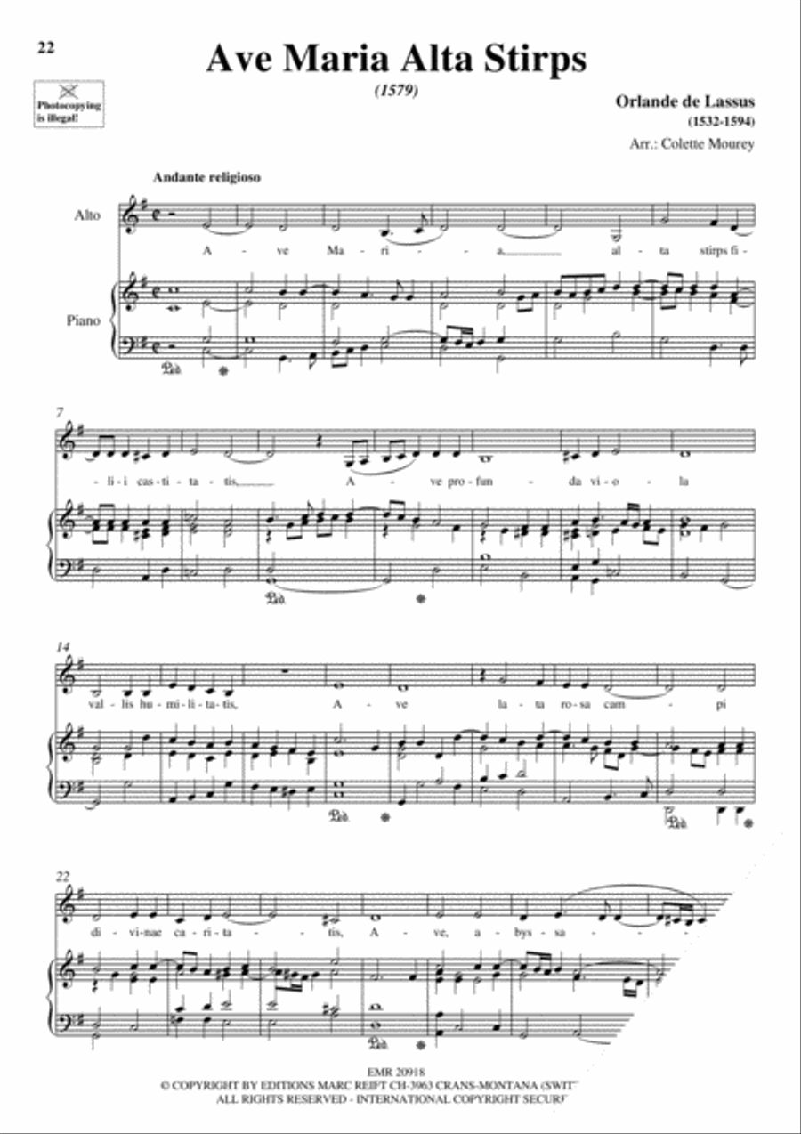 100 Ave Maria Volume 5 100 Ave Maria Volume 5 Alto Voice scores gallery preview page 12