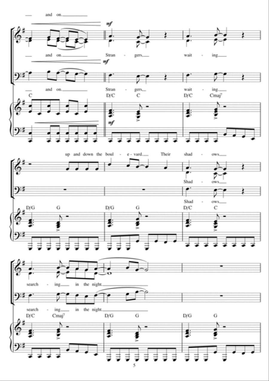 Don't Stop Believin' 3-Part scores gallery preview page 5
