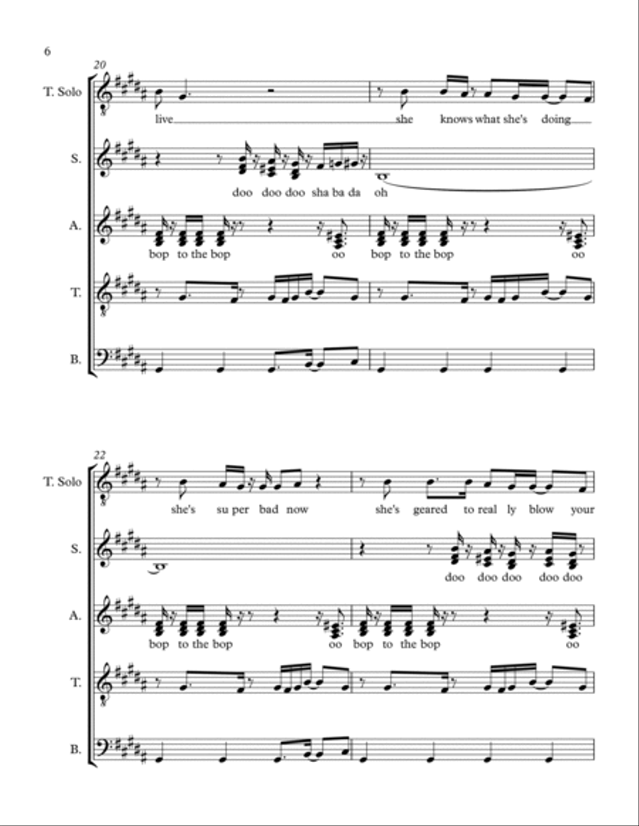 Dancing Machine 4-Part scores gallery preview page 6