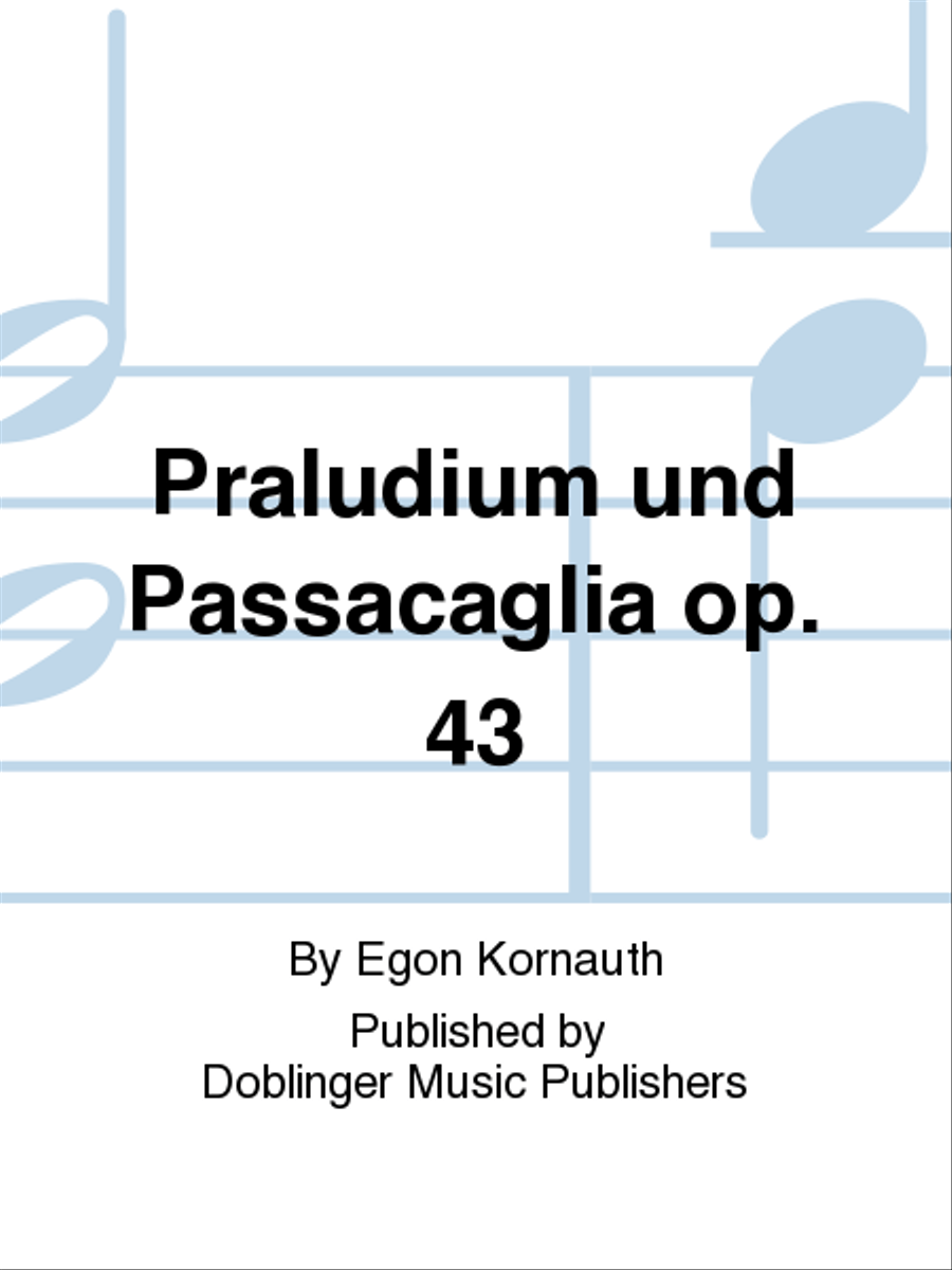 Praludium und Passacaglia op. 43 Piano Solo scores gallery preview page 1