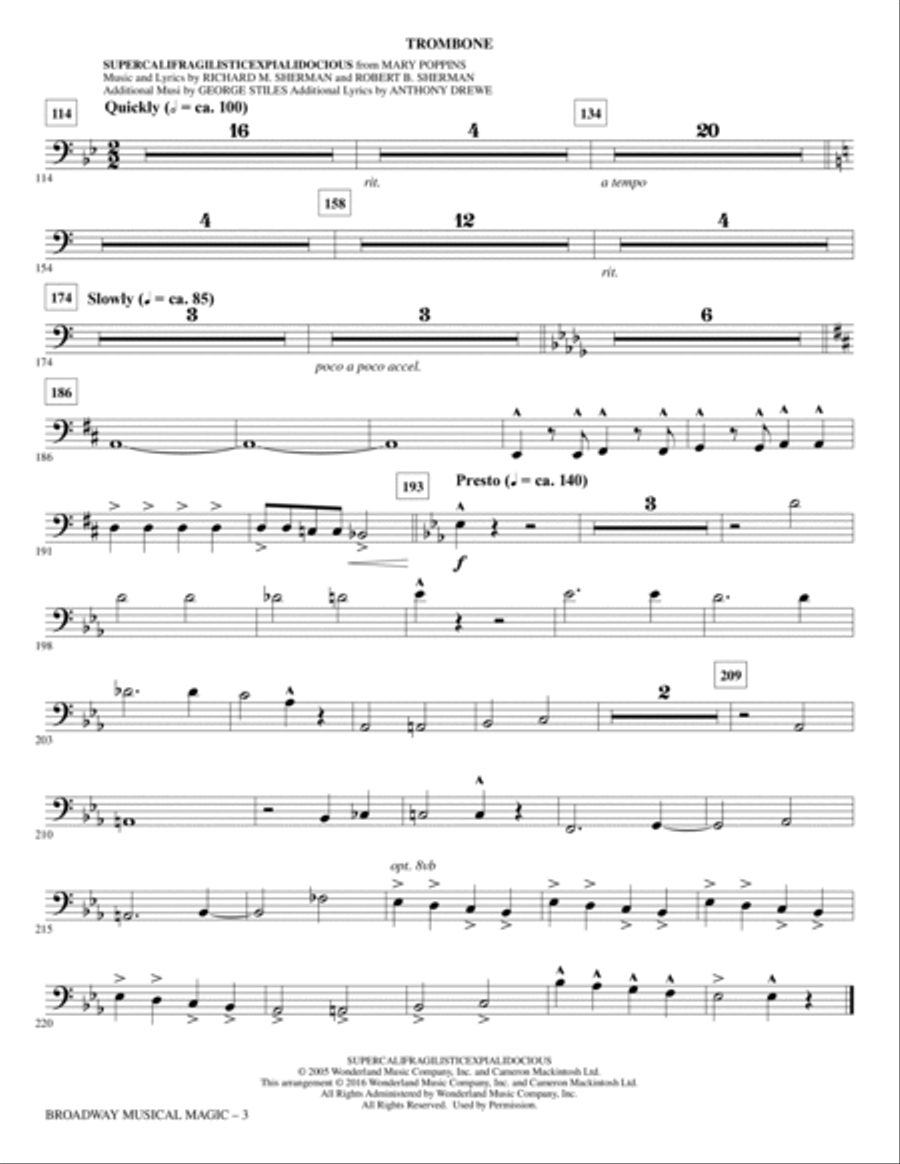Broadway Musical Magic - Trombone Choir scores gallery preview page 3