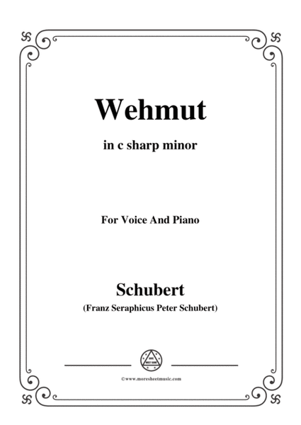 Schubert-Wehmut,Op.22 No.2,in c sharp minor,for Voice&Piano image number null