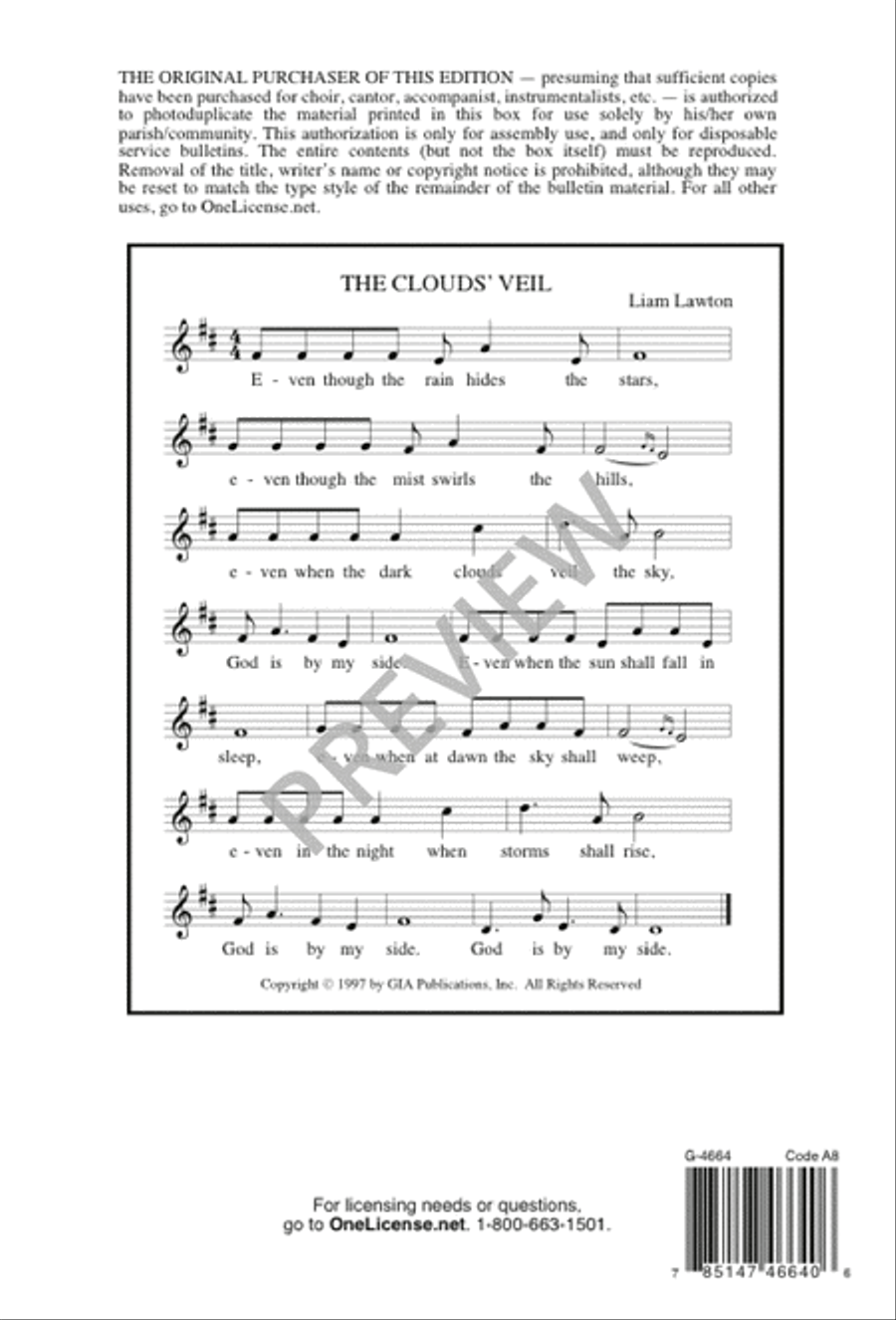 The Clouds' Veil 4-Part scores gallery preview page 7