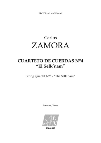 Cuarteto de Cuerdas Nº4 "El Selk'nam" (String Quartet Nº4 - "The Selk'nam") Cello - Digital Sheet Music