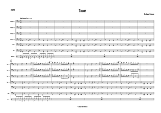Thump for jazz trombone quartet and rhythm section
