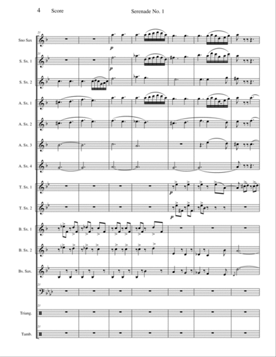 Serenade No. 1 Serenade No. 1 Woodwind Ensemble scores gallery preview page 4
