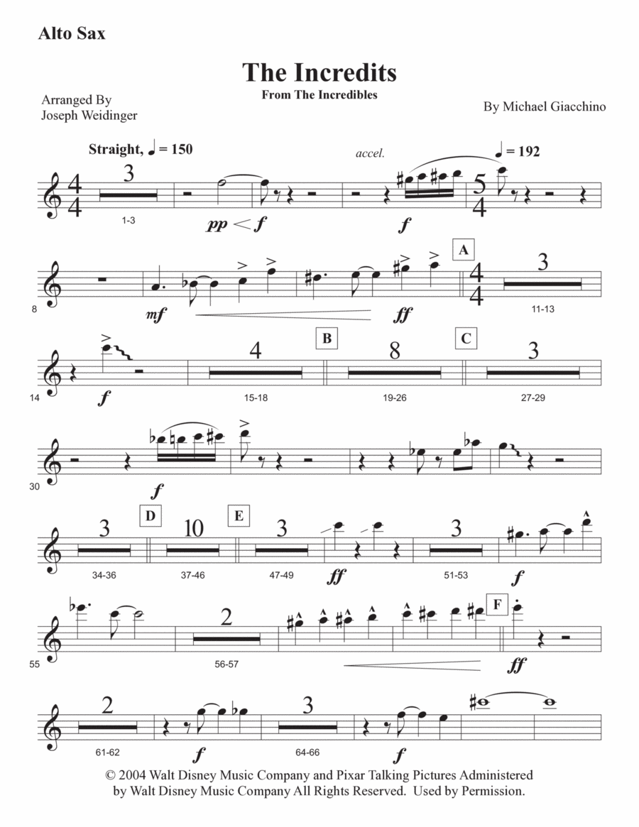 The Incredits The Incredits Full Orchestra scores gallery preview page 1