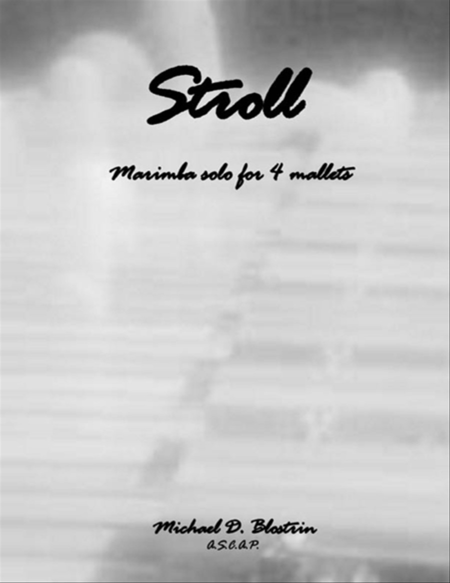 Stroll (solo for 4-mallet Marimba) Marimba scores gallery preview page 1