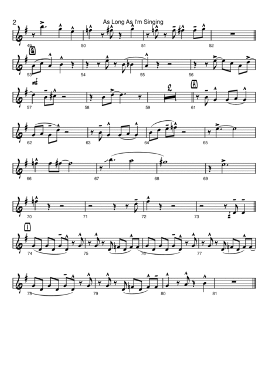 As Long As I'm Singing Jazz Ensemble scores gallery preview page 2