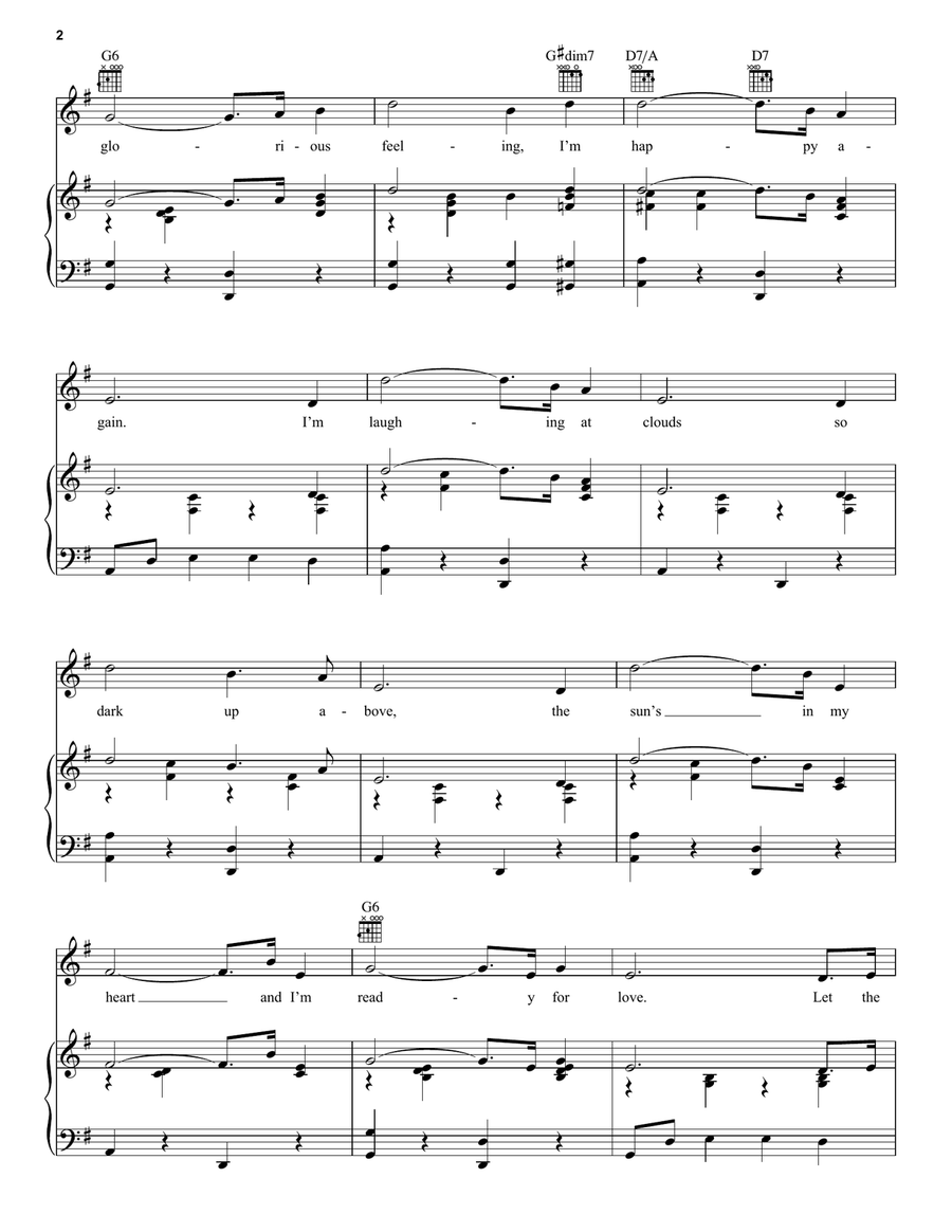 Singin' In The Rain Piano, Vocal, Guitar scores gallery preview page 2