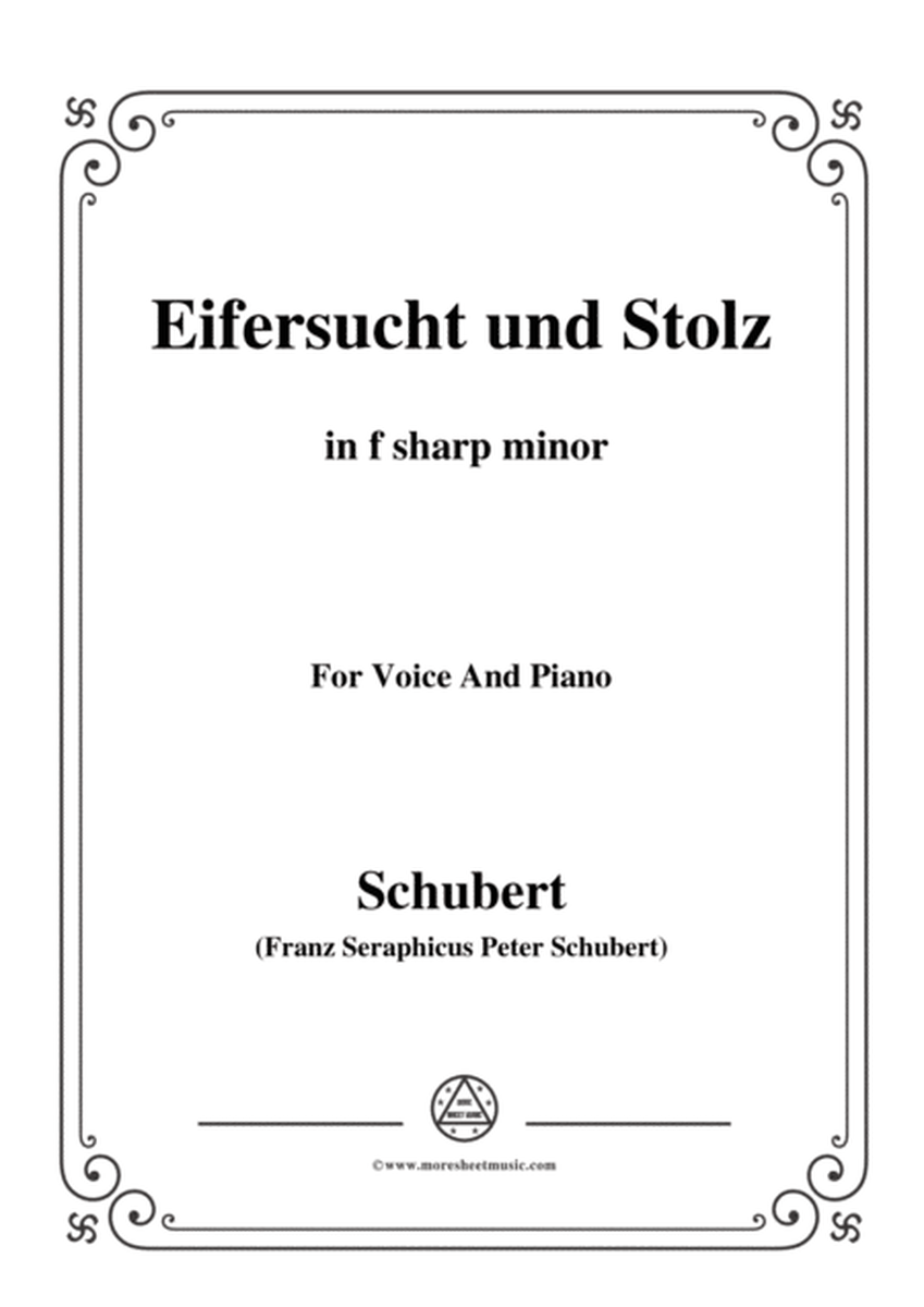 Schubert-Eifersucht und Stolz,from 'Die Schöne Müllerin',Op.25 No.15,in f sharp minor,for Voice&Pno image number null