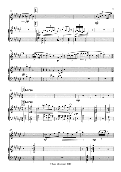 Three Flute Studies For Solo Flute & Piano, With Flute Parts image number null