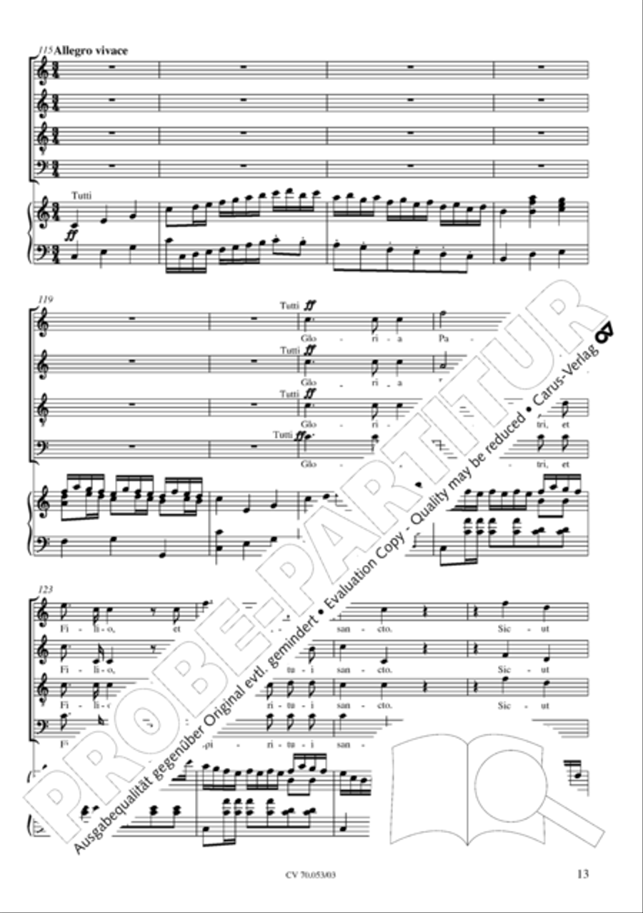Magnificat in C major 4-Part scores gallery preview page 14